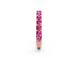 Rose gold Round Pink Sapphire Half Eternity Band with Classic Prong Setting_20