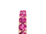 Rose gold Round Pink Sapphire Half Eternity Band with Classic Prong Setting_23