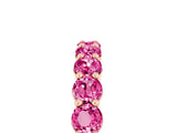 Rose gold Round Pink Sapphire Half Eternity Band with Prong Setting_23