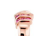 Rose gold Round Pink Sapphire Multi-Row Crossover Band_11