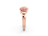 Rose gold Round Pink Sapphire Multi-Row Crossover Band_8