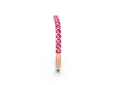 Rose gold Round Pink Sapphire Pavé Curved Wedding Band_20