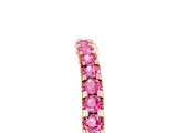 Rose gold Round Pink Sapphire Pavé Curved Wedding Band_23