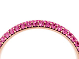 Rose gold Round Pink Sapphire Pavé Eternity Band with Shared Prong Setting_22