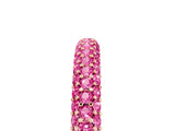 Rose gold Round Pink Sapphire Pavé Eternity Band with Shared Prong Setting_23