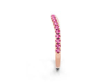 Rose gold Round Pink Sapphire Pavé Half Eternity Band with Shared Prong Setting_20
