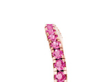Rose gold Round Pink Sapphire Pavé Half Eternity Band with Shared Prong Setting_23