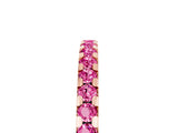 Rose gold Round Pink Sapphire Pavé Set Eternity Band with Micro Prong Setting_23