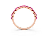 Rose gold Round Pink Sapphire Scalloped Prong Set Eternity Band_33