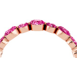 Rose gold Round Pink Sapphire Scalloped Prong Set Eternity Band_34