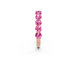 Rose gold Round Pink Sapphire Shared Prong Eternity Band_8
