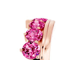 Rose gold Round Pink Sapphire Wave Band with Channel and Shared Prong Setting_23