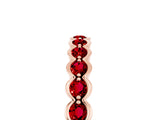 Rose gold Round Ruby Bezel Set Eternity Band_11