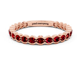 Rose gold Round Ruby Bezel Set Eternity Band_6