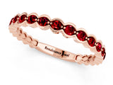 Rose gold Round Ruby Bezel Set Eternity Band_7