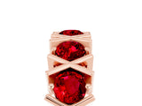 Rose gold Round Ruby Channel Set Band with X-Prong Detail_11