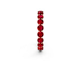 Rose gold Round Ruby Eternity Band with U-Prong Setting_32