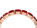 Rose gold Round Ruby Eternity Band with U-Prong Setting_34