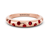 Rose gold Round Ruby Flush-Set Comfort Fit Band_6