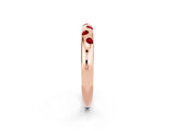Rose gold Round Ruby Flush-Set Comfort Fit Band_8