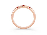 Rose gold Round Ruby Flush-Set Comfort Fit Band_9