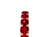 10K Rose Gold Round Ruby Half Eternity Band with Classic Prong Setting