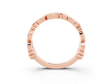 Rose gold Round Ruby Leaf Eternity Band with Bezel Setting_39