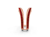 Rose gold Round Ruby Milgrain Eternity Band with Channel Setting_20
