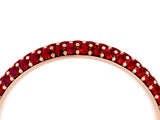 Rose gold Round Ruby Pavé Eternity Band with Shared Prong Setting_10