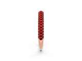 Rose gold Round Ruby Pavé Eternity Band with Shared Prong Setting_8