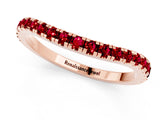 Rose gold Round Ruby Pavé Half Eternity Band with Shared Prong Setting_7