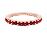 Rose gold Round Ruby Pavé Set Eternity Band with Micro Prong Setting_6