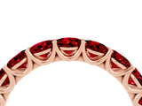 Rose gold Round Ruby Shared Prong Eternity Band_10