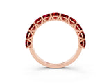 Rose gold Round Ruby Shared Prong Eternity Band_9