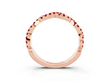 Rose gold Round Ruby Twisted Eternity Band with Pavé and Shared Prong Setting_21