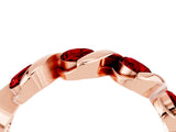 Rose gold Round Ruby Wave Band with Channel Setting and Shared Prongs_10
