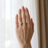 Rose gold Round Solitaire Beaded Band Six-Prong Setting_73