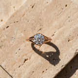 Rose gold Round Solitaire Beaded Band Six-Prong Setting_76