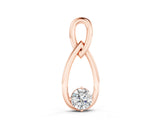 Rose gold Round Solitaire Bezel Infinity Pendant_17