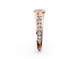 Rose gold Round Solitaire Bezel-Set Diamond Ring with Channel-Set Band_43