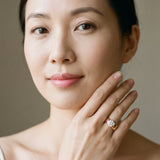 Rose gold Round Solitaire Bezel Set Diamond Ring with Wide Band_47