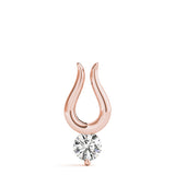 Rose gold Round Solitaire Bezel Set Pendant 1