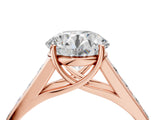 Rose gold Round Solitaire Channel-Set Diamond Engagement Ring with Four-Prong Setting_59