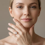 Rose gold Round Solitaire Channel-Set Split Shank Ring with Tension Prong Setting_36