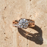 Rose gold Round Solitaire Channel-Set Split Shank Ring with Tension Prong Setting_38