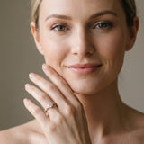 Rose gold Round Solitaire Diamond Bezel-Set Eternity Band with Prong Setting_13