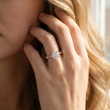 Rose gold Round Solitaire Diamond Bezel-Set Eternity Band with Prong Setting_14