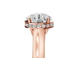 Rose gold Round Solitaire Diamond Engagement Ring with Four-Prong Setting and Tapered Band_11