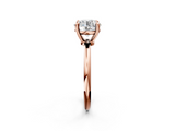 Rose gold Round Solitaire Diamond Ring with 4-Prong Setting on a Classic Band_26