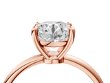 Rose gold Round Solitaire Diamond Ring with 4-Prong Setting on a Classic Band_28